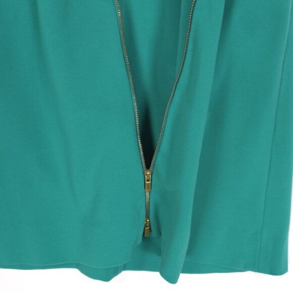 Diane Von Furstenberg Carpreena Mini Dress GREEN Size 6 Full Zipper Sleeveless - Picture 9 of 15